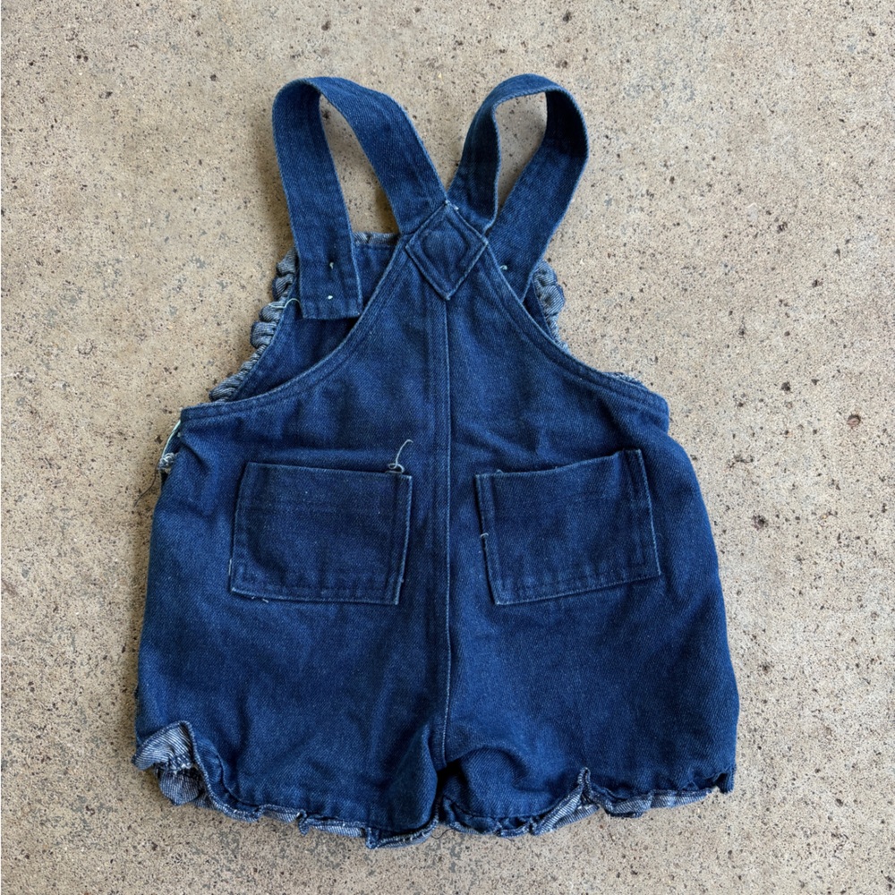 VINTAGE DISNEY
 Princess Ariel Overalls 3T Y2K The Little Mermaid Denim Rare - Picture 2 of 5